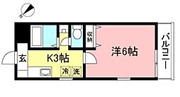 アヴィタシオン成城13号棟 1階1Kの間取り
