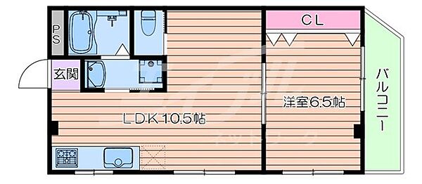 サカエ第6マンション ｜大阪府吹田市吹東町(賃貸マンション1LDK・3階・45.10㎡)の写真 その2