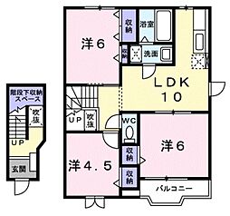 ラフィーネ関戸 3LDKの間取図画像