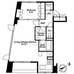 COMFORIA代官山青葉台 1LDKの間取図画像