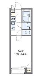クレイノ桜ルミナス(56720) 2階1Kの間取り