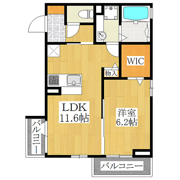 Ｄ－ｒｏｏｍ西ヶ原 205｜東京都北区西ケ原１丁目(賃貸アパート1LDK・2階・43.57㎡)の写真 その2