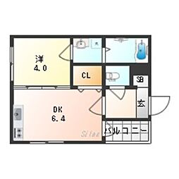 Osaka Metro千日前線 北巽駅 徒歩5分の賃貸アパート 1階1DKの間取り