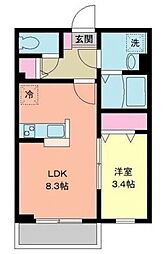 インペリアル1 1LDKの間取図画像