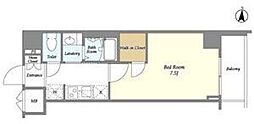 ラティエラ都立大学 1DKの間取図画像