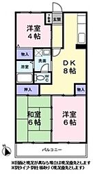 TOWAヒルズ 3DKの間取図画像