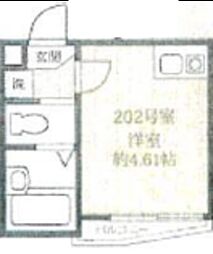 BONDS南千住 2階ワンルームの間取り
