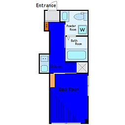 都営浅草線 中延駅 徒歩4分の賃貸マンション 4階1Kの間取り