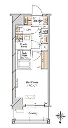 ブランシエスタ両国 13階1Kの間取り