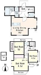下高井戸3丁目貸家 3LDKの間取り