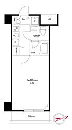 Log都庁前 1Kの間取図画像