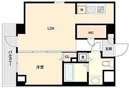 HF中野坂上レジデンス 1LDKの間取図画像