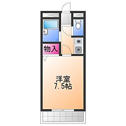 メゾンド・プラトン 1Kの間取図画像
