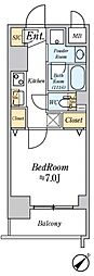 クレストコート志村坂上 1Kの間取図画像