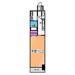 TKアンバーコート深井 1Kの間取図画像