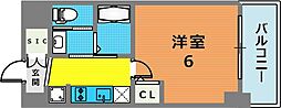 エステムコート神戸元町IIリザーヴ 3階1Kの間取り