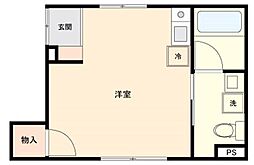 GLANZ ワンルームの間取図画像