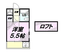 ライフピアピュウア 1Kの間取図画像