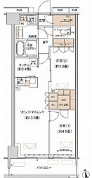 プライムネクサス大森北 1階2LDKの間取り