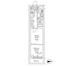 プラネソシエプラス桜台 3階1DKの間取り