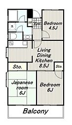 グレースピア百草園 3DKの間取図画像