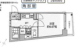 ドルチェ笹塚壱番館 3階1Kの間取り