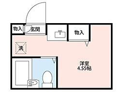 ライトマルシェ 2階ワンルームの間取り
