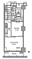 パークアクシス豊洲 1LDKの間取図画像