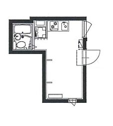 ゴールドレジデンシア三軒茶屋 2階ワンルームの間取り