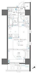 アルファレジデンシア南千住 13階1LDKの間取り