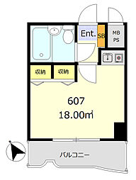 ライオンズプラザ鶴見中央 ワンルームの間取図画像