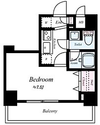 ドルチェ日暮里弐番館 8階1Kの間取り