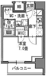 エスレジデンス新御徒町イースト 3階1Kの間取り