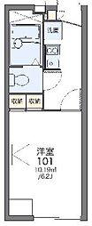 レオパレスエスペーロ3 1Kの間取図画像