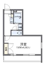 レオパレスゴールドレジデンスラフォーレ3 1Kの間取図画像