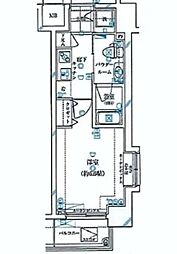 JR山手線 浜松町駅 徒歩1分の賃貸マンション 6階1Kの間取り