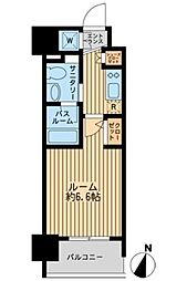 ダフィット門前仲町 7階1Kの間取り