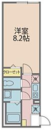 カインドネス八王子中央C棟 1Kの間取図画像