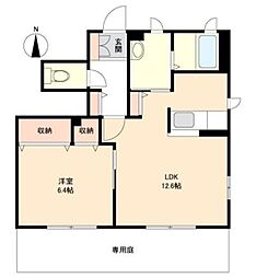 ピュアハイツ 1LDKの間取図画像