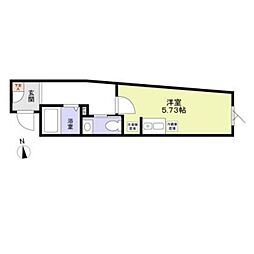 Ｍｏｎｏｌｏｇｕｅ 2階ワンルームの間取り