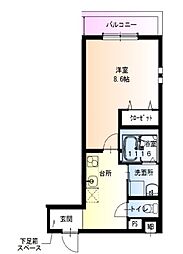 JR片町線(学研都市線) 徳庵駅 徒歩6分の賃貸アパート 3階1Kの間取り