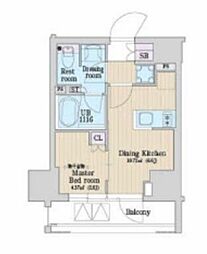ラクレイス曳舟 1DKの間取図画像