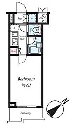 パティーナ池袋 4階1Kの間取り