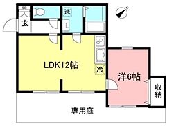 micメゾン弐番館 1LDKの間取図画像