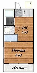 ポートハイム 1階1DKの間取り