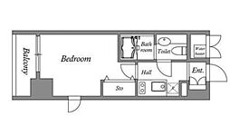 HF東新宿レジデンス 4階1Kの間取り