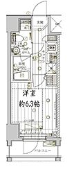 レガリス品川天王洲ベイサイドコート 1Kの間取図画像
