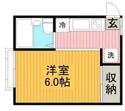 エステートピア相原 ワンルームの間取図画像