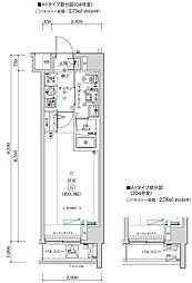 スクエアシティ向島 6階1Kの間取り