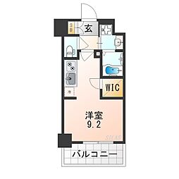 神戸高速南北線 新開地駅 徒歩2分の賃貸マンション 12階ワンルームの間取り